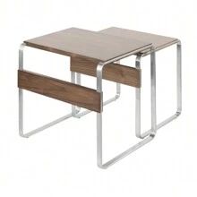 Tea Side Mid-Century Modern Nesting Tables In Stainless Steel And ... inside Mastering the Art of Space-Saving with Lumisource Tea Side Nesting Tables