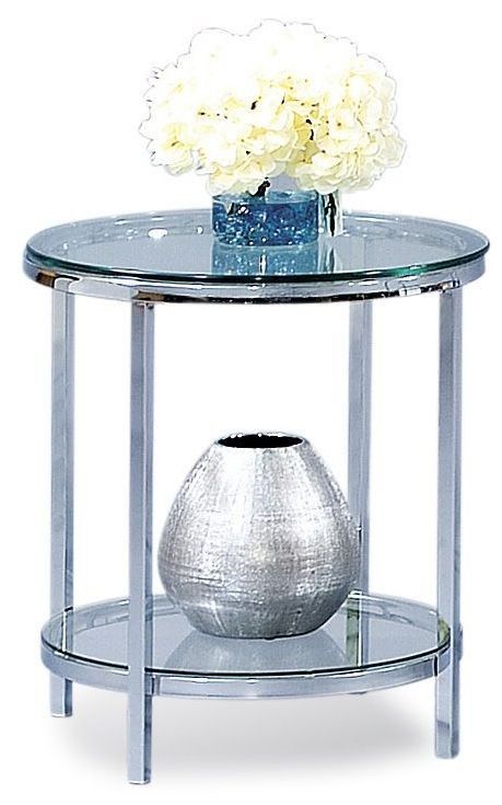 The 15 Best Collection Of Polished Chrome Round Cocktail Tables with regard to Patinoire Round Cocktail Table On Casters - Set Of 2 - Polished Chrome