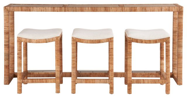 The Coastal Living Weekender Sandbar Console - Tropical - Indoor Pub ... with The Coastal Living Weekender Vineyard Haven Console