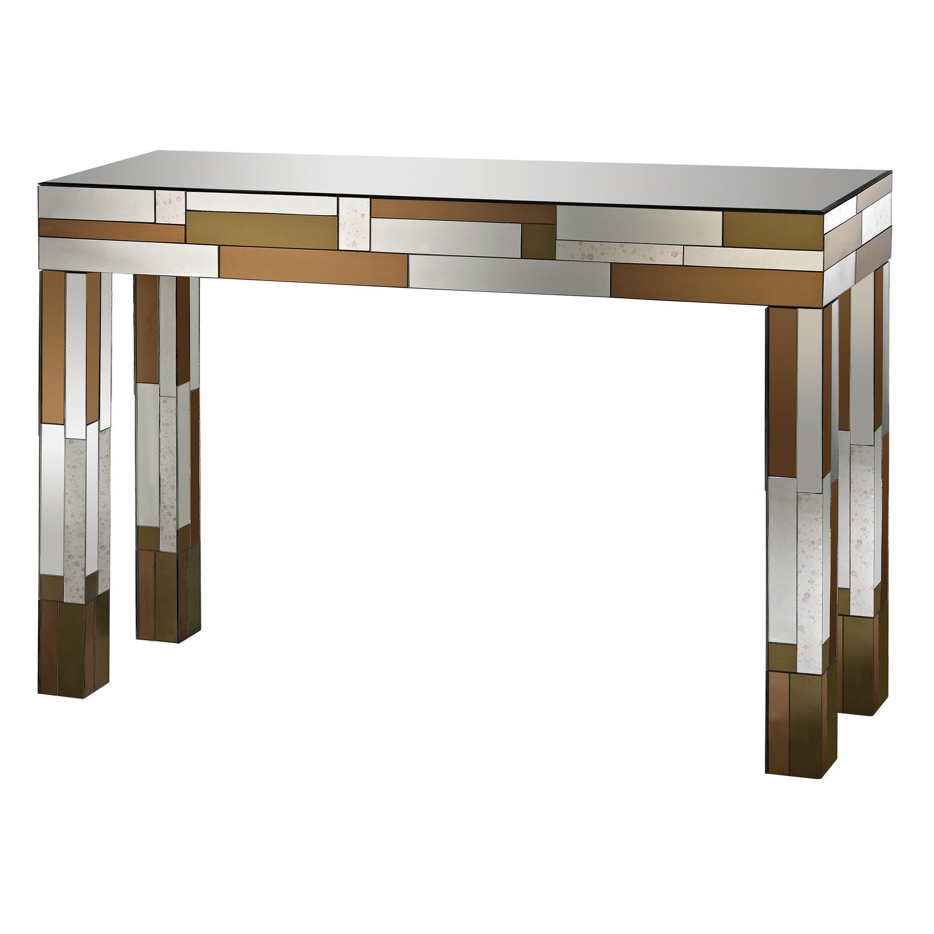 Top 20 Of Geometric Glass Top Gold Console Tables within Styling Your Space with a Chic Gold Frame Geometric Console Table