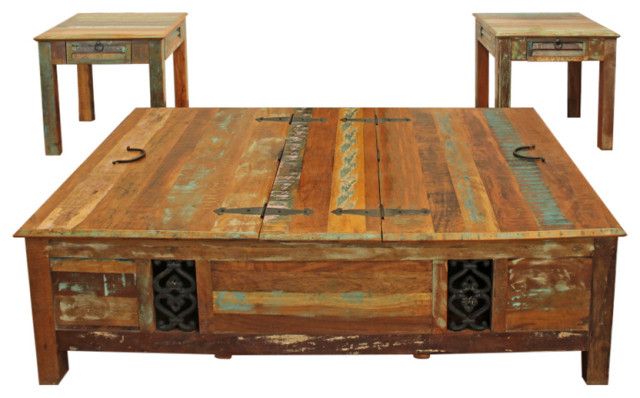 Trinidad 3-Piece Coffee Table Set With 40" Storage Coffee Table And 2 ... throughout Trinidad 3-Piece Coffee Table Set With 40" Storage Coffee Table And 2 End Tables