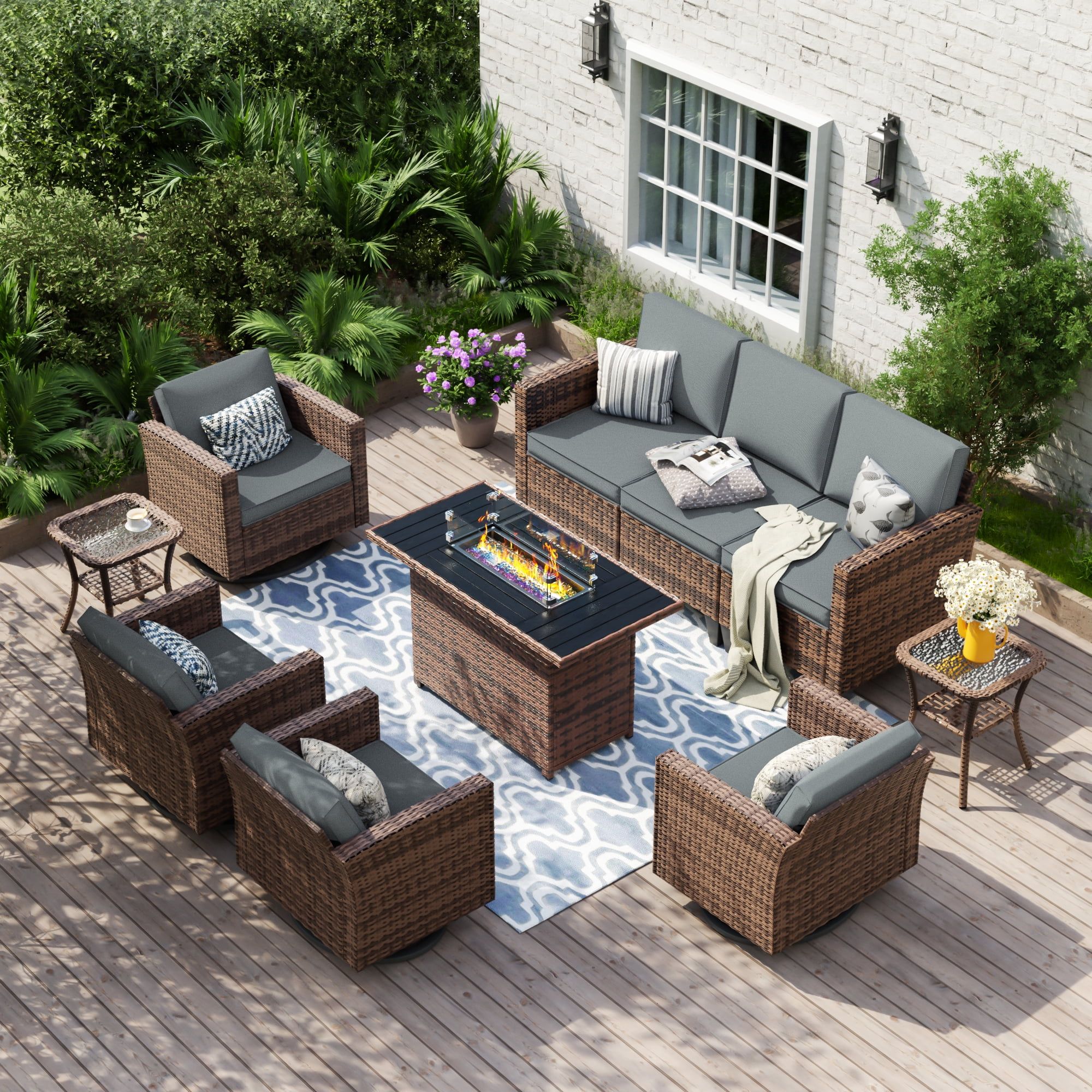 Udpatio Patio Furniture Set, 8 Pieces Outdoor Furniture Sets With ... with Comparative Analysis of Gewnee 8-Pieces Outdoor Patio Furniture Sets vs Traditional Outdoor Furniture