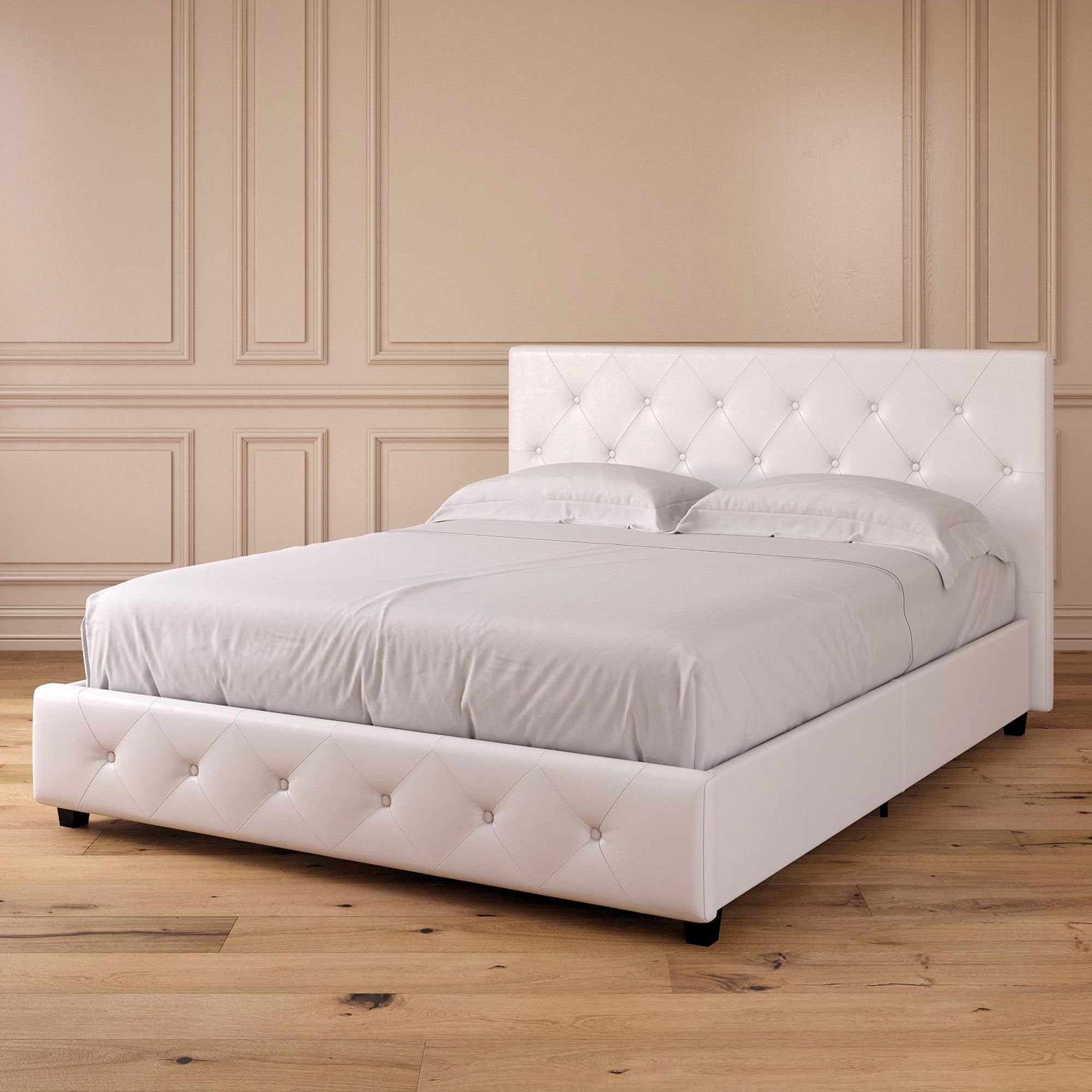 Upholstered Bed White Full At Austin George Blog pertaining to Findlay Plush 3D Upholstered Platform Bed In White Dove, Full