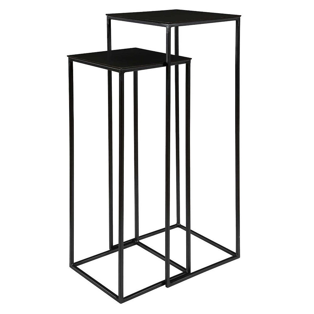 Uttermost Coreene Nesting Pedestal Table 2-Piece Set pertaining to The Story Behind Uttermost&amp;#039;s Nadette Blue Collection and Its Timeless Appeal