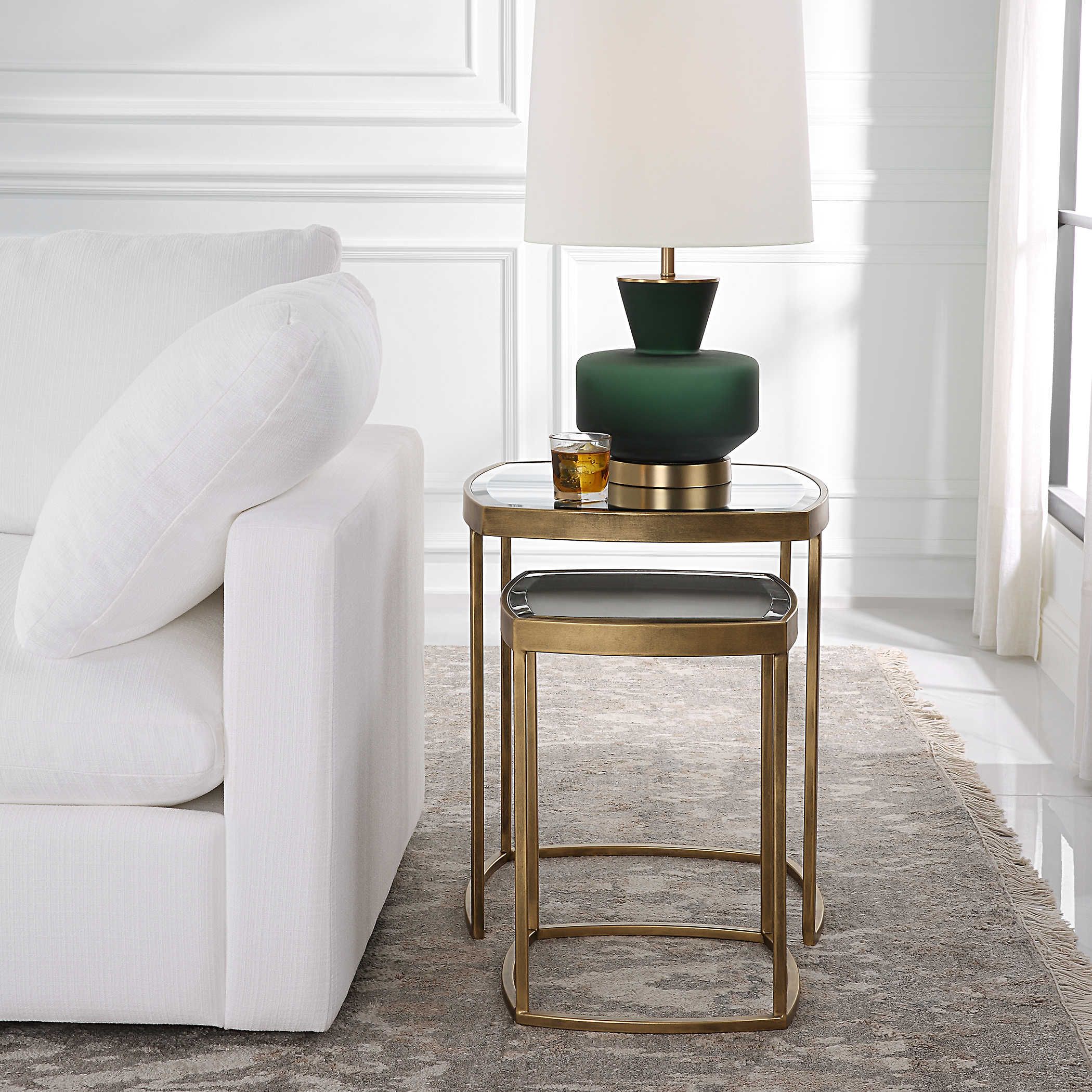 Uttermost Vista Nesting Tables, Set Of 2 | The Gilded Thistle inside Vista Nesting Tables, S/2