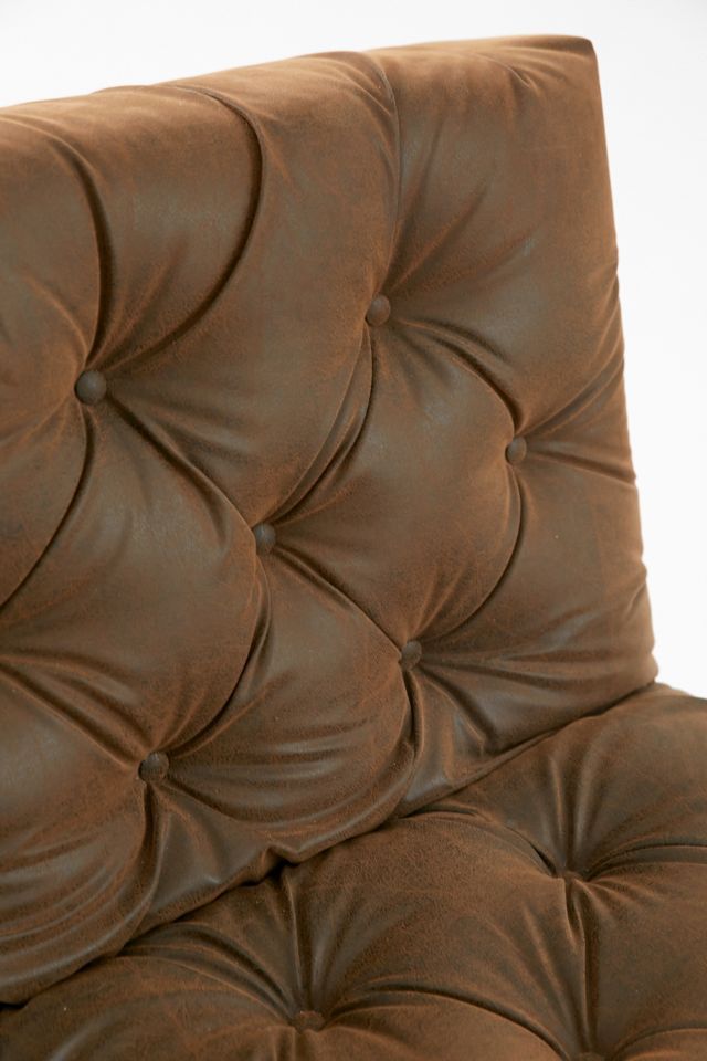 Vegan Leather Chesterfield Sleeper Sofa | Urban Outfitters with regard to Vegan Leather High Back Chesterfield Sleeper Sofa, Camel
