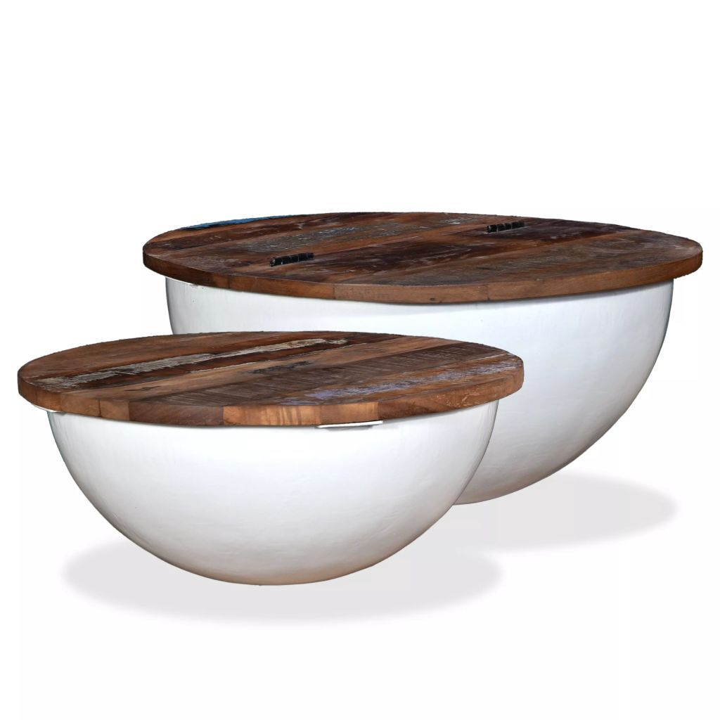 Vidaxl Coffee Table Set 2 Piece End Table Sofa Table Solid Wood Reclaimed - Walmart.com with regard to The Enduring Appeal of Solid Mango Wood in vidaXL's Coffee Table Sets