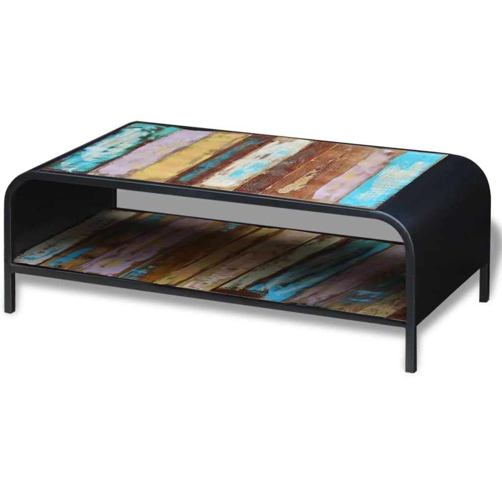 Vidaxl Coffee Table Solid Reclaimed Wood | Vidaxl.com with Design considerations for multicolor reclaimed wood furniture