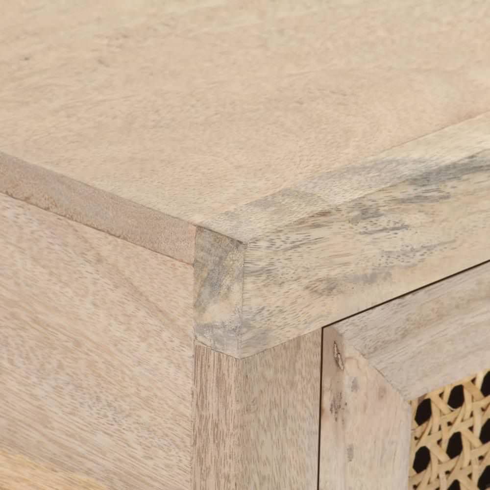 Vidaxl Console Table 39.4X13.8X29.9 Solid Mango Wood And Natural Cane ... within Vidaxl Console Table Transparent 23.6"X13.8"X29.5" Tempered Glass