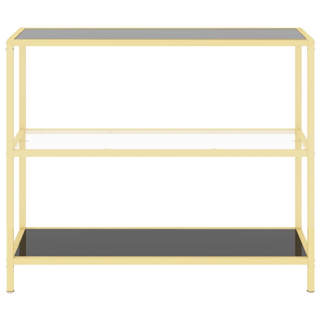 Vidaxl Console Table Black And Transparent 100X36X90 Cm Tempered Glass ... in How Tempered Glass Furniture Transforms Living Spaces Aesthetically