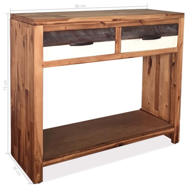 Vidaxl Console Table Entryway Table Hallway Narrow Side Table Solid ... intended for Vidaxl Console Table Entryway Side Table With Shelf Black Solid Wood Mahogany