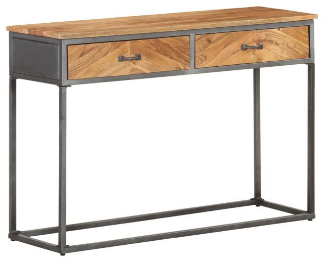 Vidaxl Console Table Entryway Table Side Table With Drawers Solid ... for How Solid Wood Construction Enhances Table Durability and Aesthetics