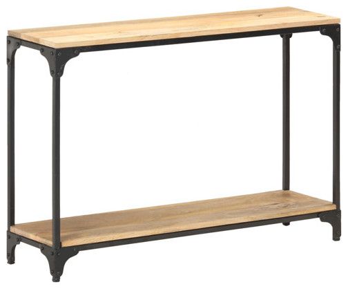 Vidaxl Console Table Entryway Table Side Table With Shelf Solid Mango ... in Vidaxl Console Table Entryway Side Table With Shelf Black Solid Wood Mahogany