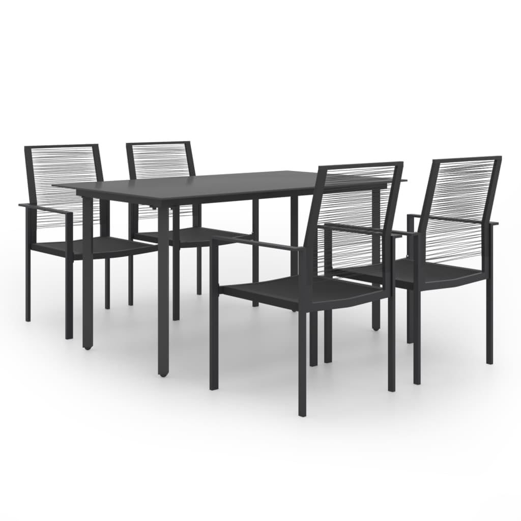 Vidaxl Patio Dining Set Garden Outdoor Table And Chair Furniture 5/7 ... throughout Vidaxl Patio Dining Set Outdoor Dining Set Table And Chair Set 5 Piece Black