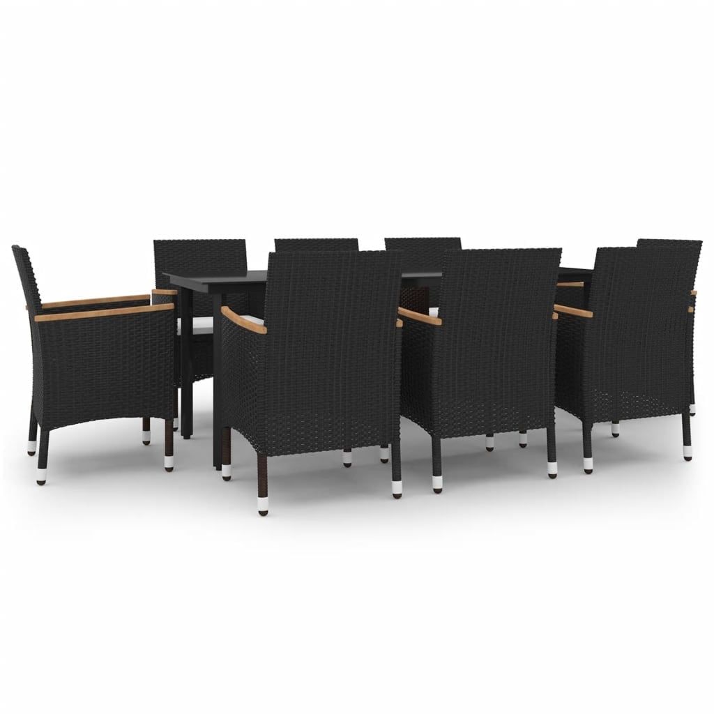 Vidaxl Patio Dining Set Outdoor Table And Chair Set Poly Rattan And ... intended for Vidaxl Patio Dining Set Outdoor Dining Set Table And Chair Set 5 Piece Black