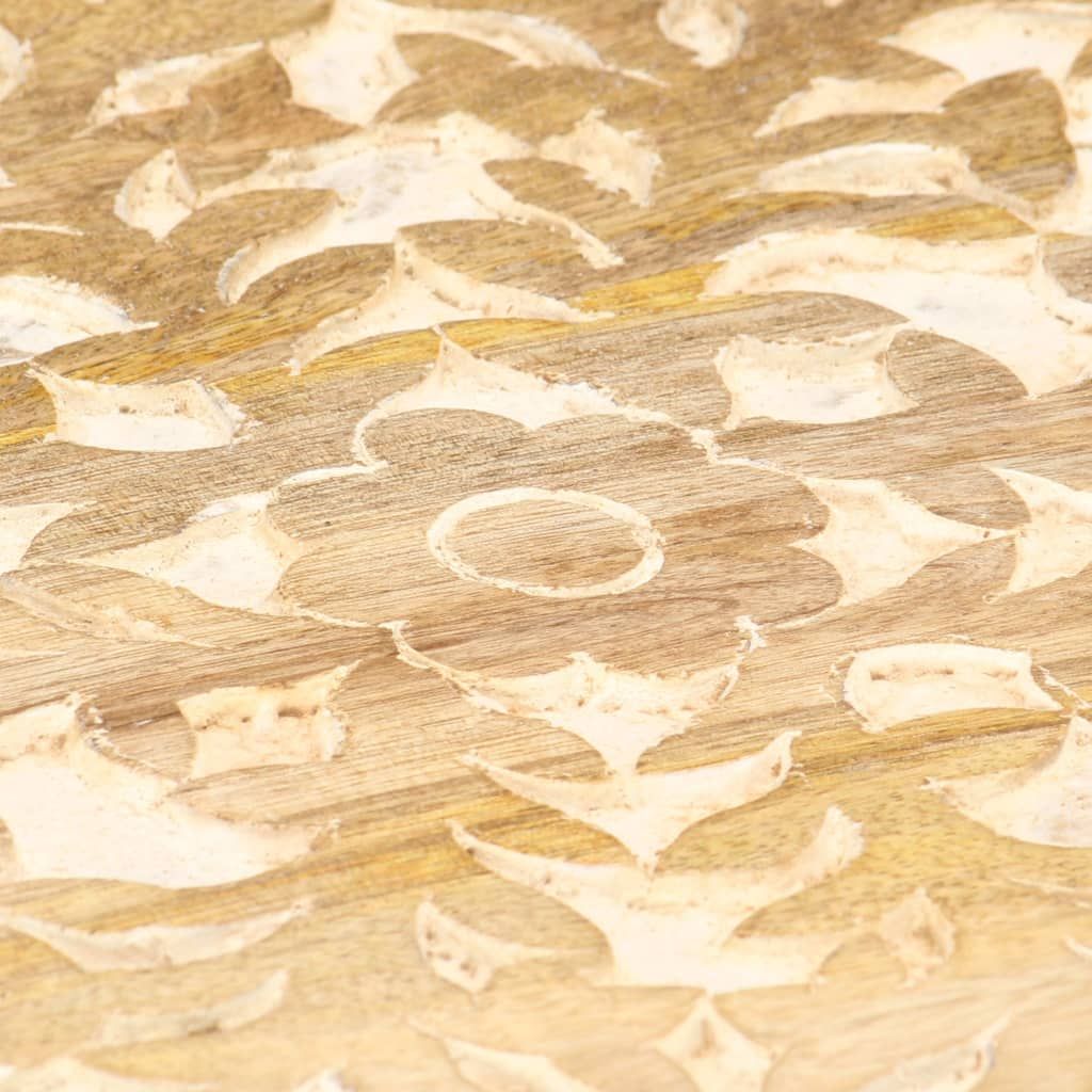 Vidaxl Side Table Ø18.9" Solid Mango Wood | Vidaxl.com for Comparing different materials used in modern side table manufacturing