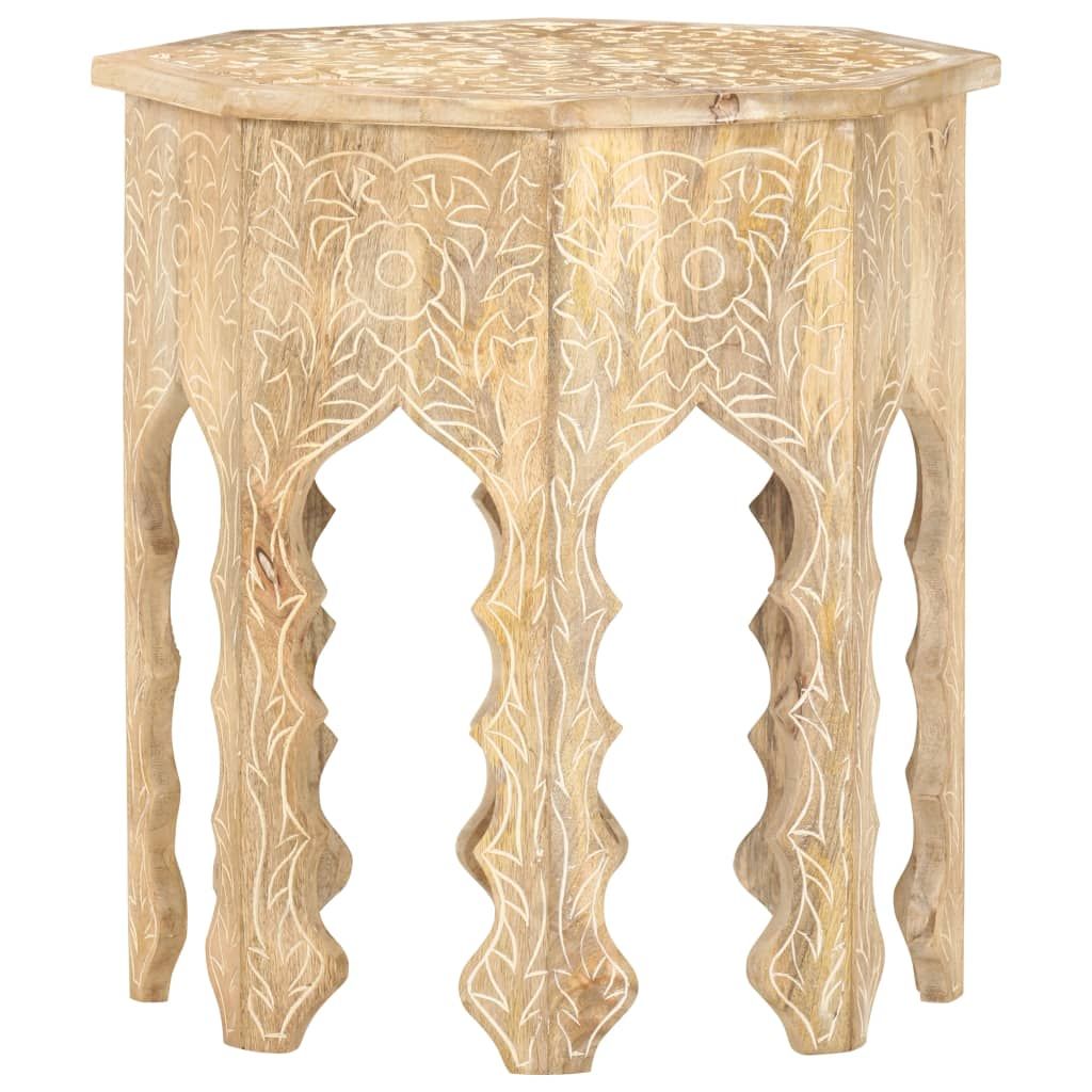 Vidaxl Side Table Ø18.9" Solid Mango Wood | Vidaxl.com within Vidaxl Side Table Set 2 Pieces Solid Mango Wood