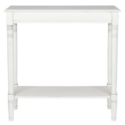 White Console Tables | Wayfair.co.uk pertaining to Gallerie Decor Antiqued Carved Transitional Wood/Glass Console Table In White