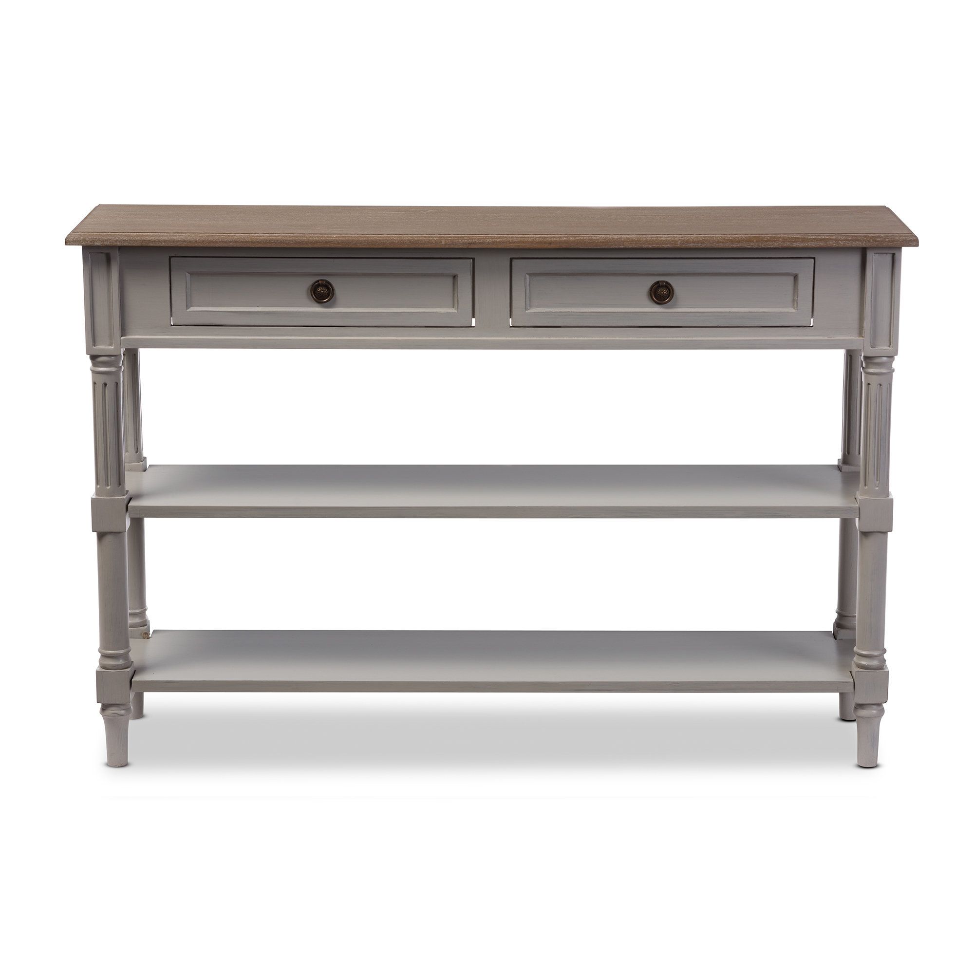 Wholesale Interiors Baxton Studio Edouard French Provincial Style ... regarding Fani Two-Tone 2-Drawer Console Table