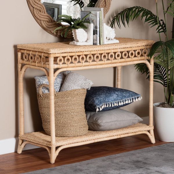 Wicker & Rattan Console Tables You'll Love | Wayfair with Caring for Your Natalia Natural Rattan Console Table A Comprehensive Guide