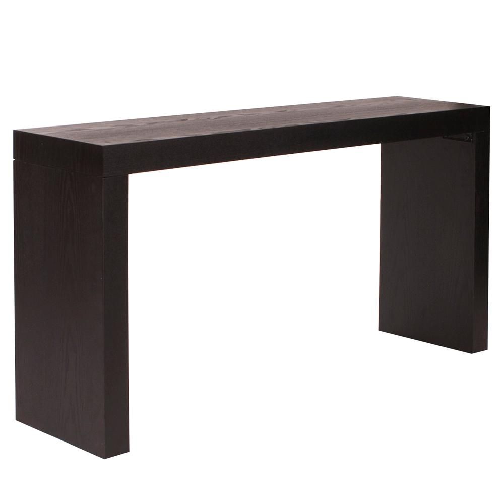 Wood Console Table Black with regard to Creating visual balance with console tables in different room layouts