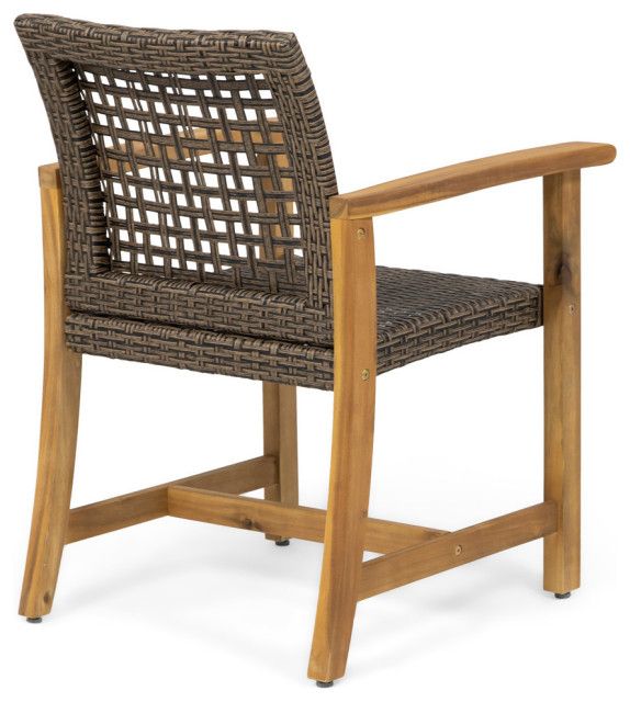 Ziggy Outdoor 4 Seater Acacia Wood Dining Set - Tropical - Outdoor ... in Building lasting memories around the perfect outdoor dining setup