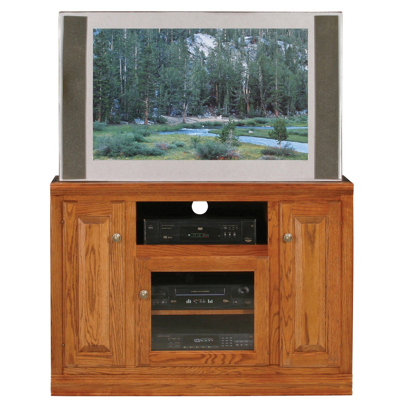 2025 Popular Choosing The Perfect Oak Tv Stand For Your Living Space with regard to Exploring the Features of Eagle Furniture Oak Ridge Thin 55 Tall Corner Entertainment Console Lite Oak