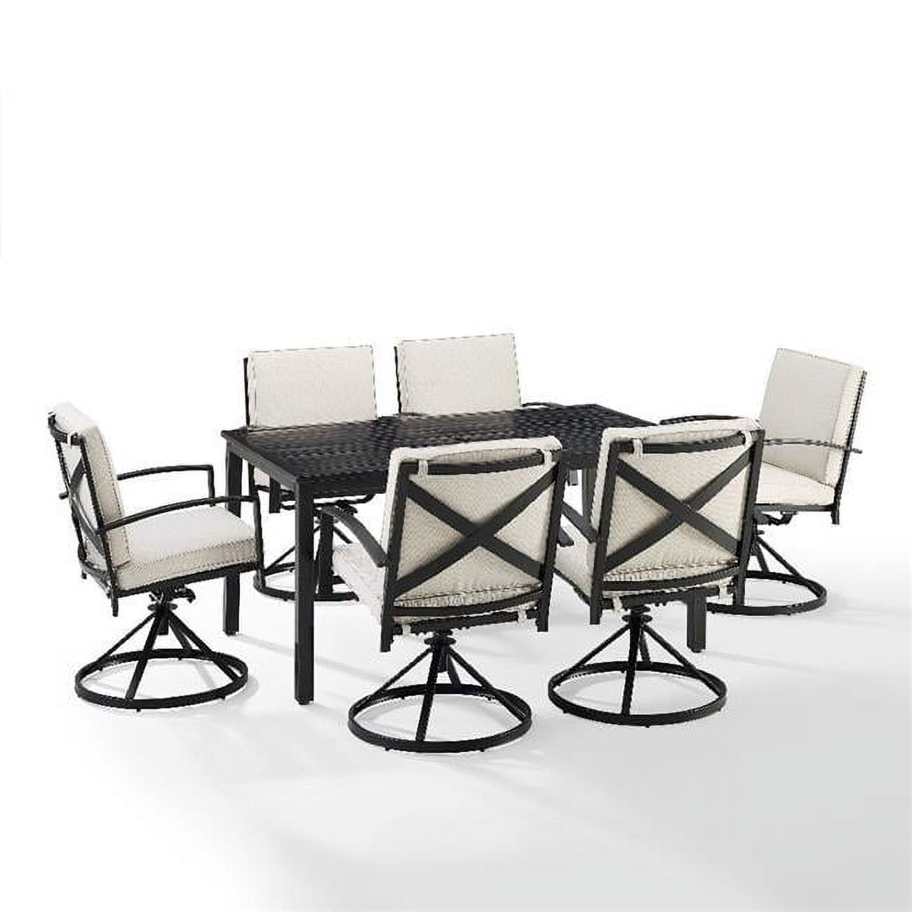7 Piece Kaplan Outdoor Dining Set With Table & 6 Swivel Chairs ... inside Designing outdoor spaces with timeless elegance