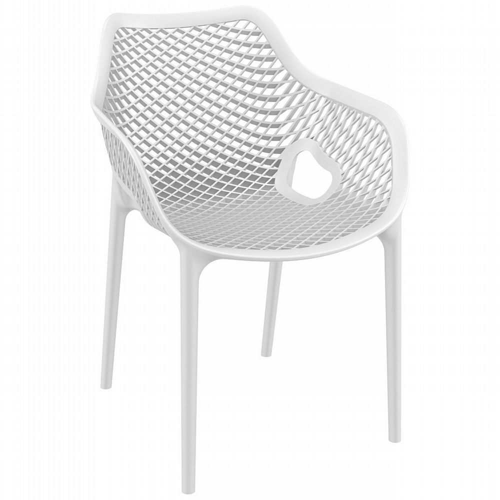 Air Xl Extension Dining Set 5 Piece White Isp0072S-Whi By Siesta throughout Air Xl 5-Piece Extension Dining Set, White