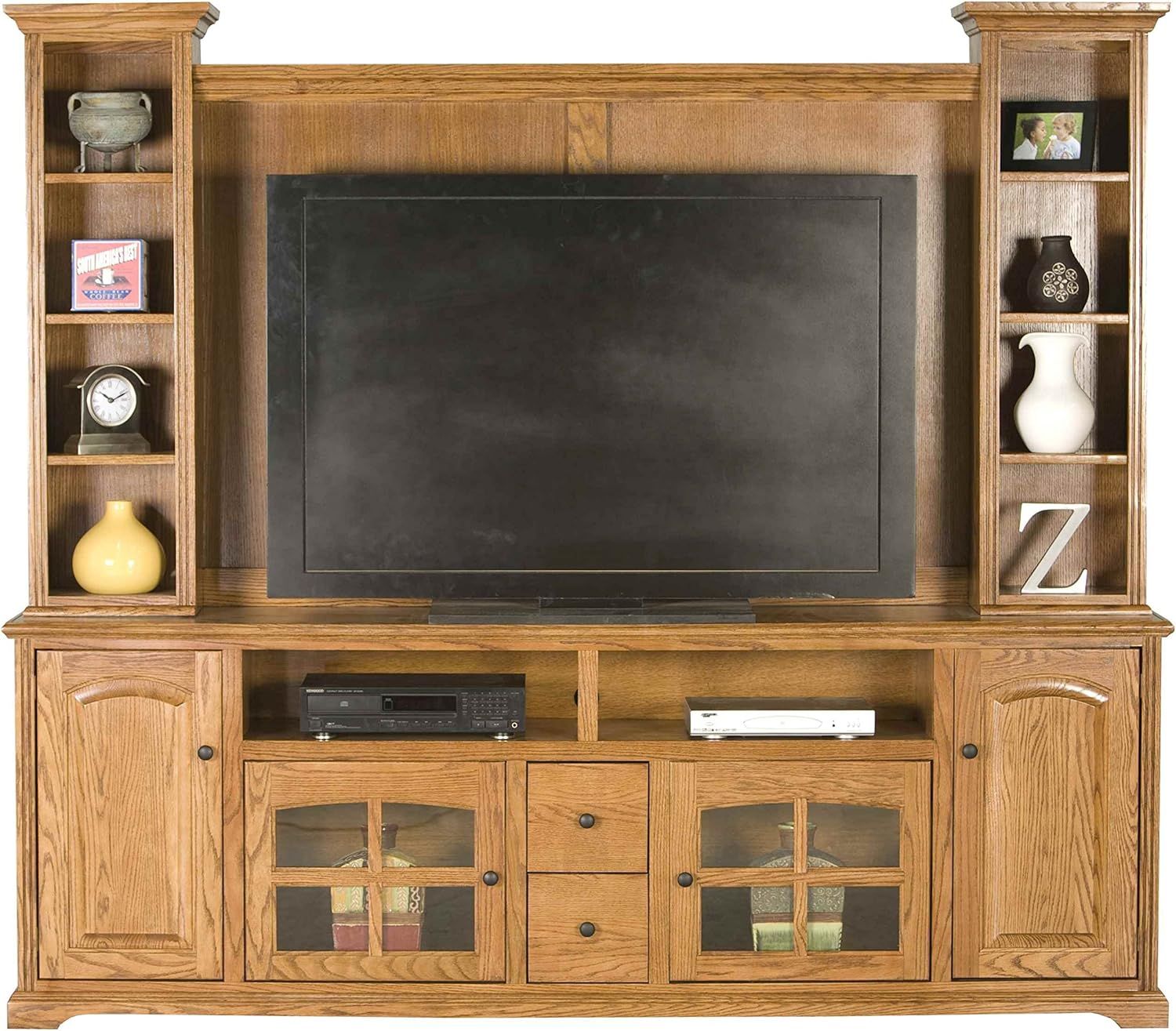Amazon.com: Eagle Furniture Oak Ridge 90 Inch Thin Entertainment ... regarding Eagle Furniture Oak Ridge, Tall, Plain Glass Door 39&amp;quot; Wide Tv Console, Lite Oak