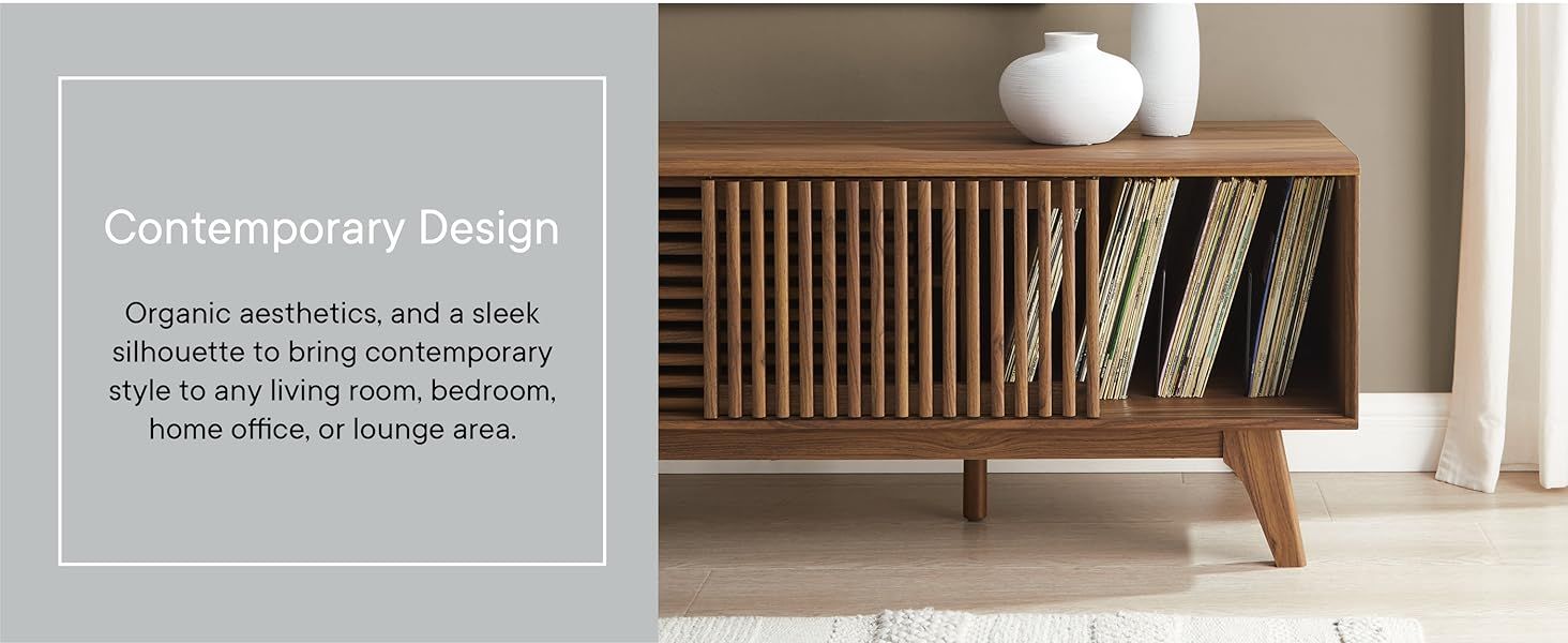 Amazon.com: Modway Eei-6180-Wal Iterate 59" Tv Stand, Walnut : Home ... with regard to Building better viewing experiences with the Modway Iterate TV stand