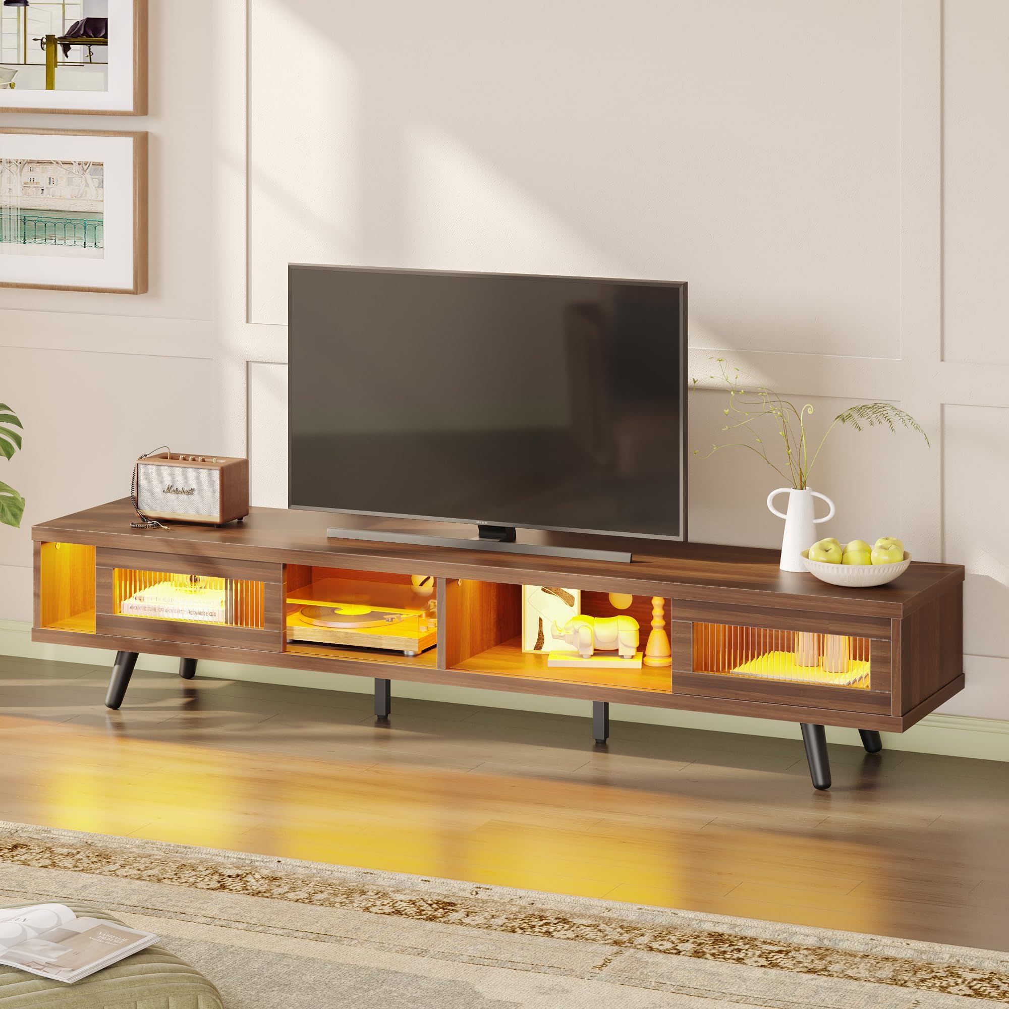 Amazon.com: Modway Render 70&amp;quot; Mid-Century Modern Low Profile Media ... within Understanding the role of media furniture in contemporary living spaces