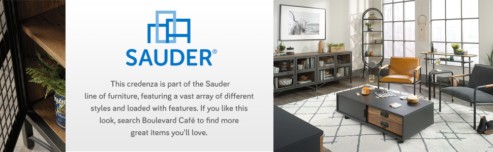 Amazon.com: Sauder Boulevard Café Credenza, For Tv&amp;#039;s Up To 70&amp;quot;, Vintage ... in Sauder Boulevard Cafã© Credenza, For Tv&amp;#039;s Up To 70&amp;quot;, Vintage Oak Finish