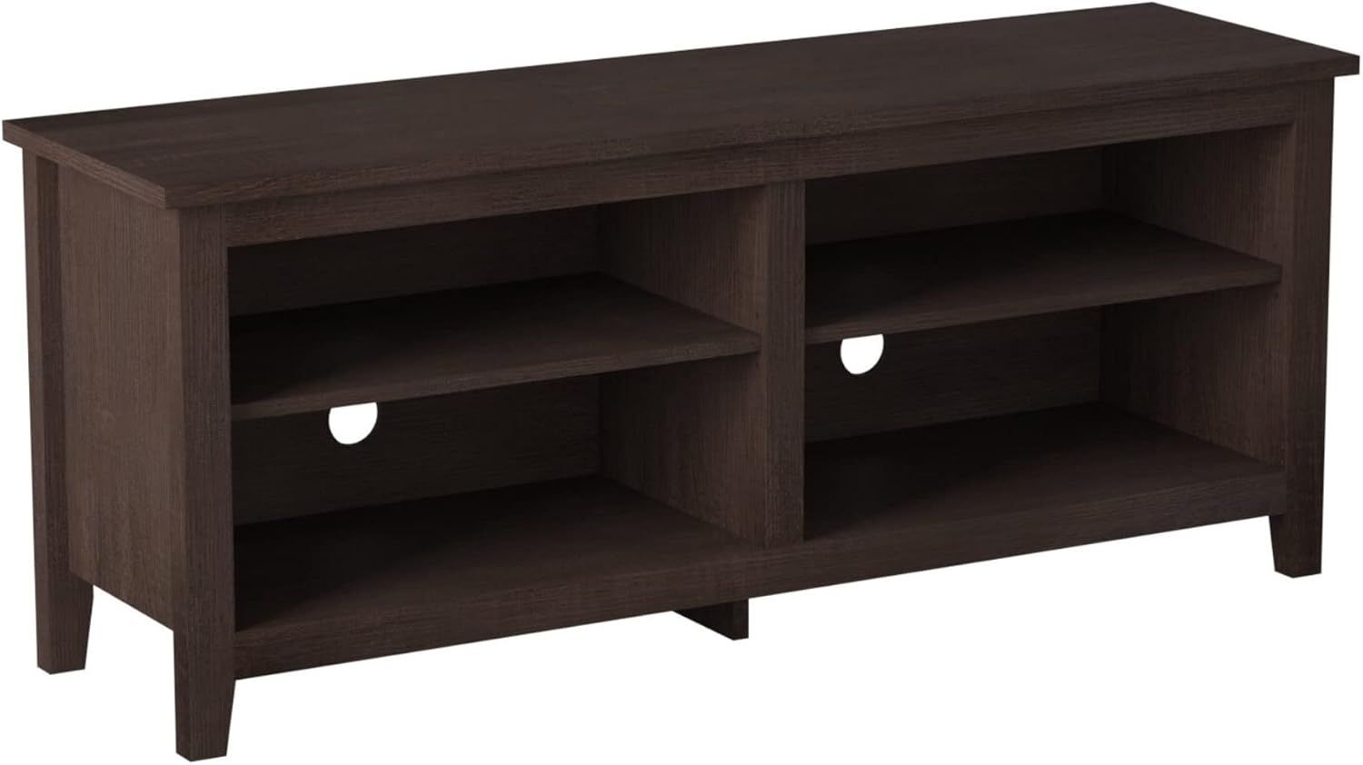 Amazon.com: Walker Edison Wren Classic Tv Console Entertainment Media ... throughout Classic 4 Cubby Tv Stand For Tvs Up To 65 Inches, 58 Inch, Espresso