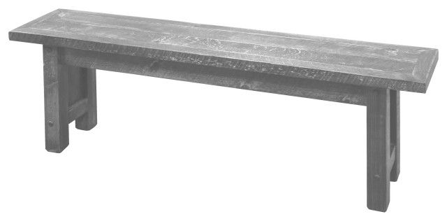 Barnwood Style Timber Peg Dining Bench, 5.5 Foot - Farmhouse - Dining ... intended for The Hidden Craftsmanship Behind Barnwood Style Timber Peg Entertainment Stand