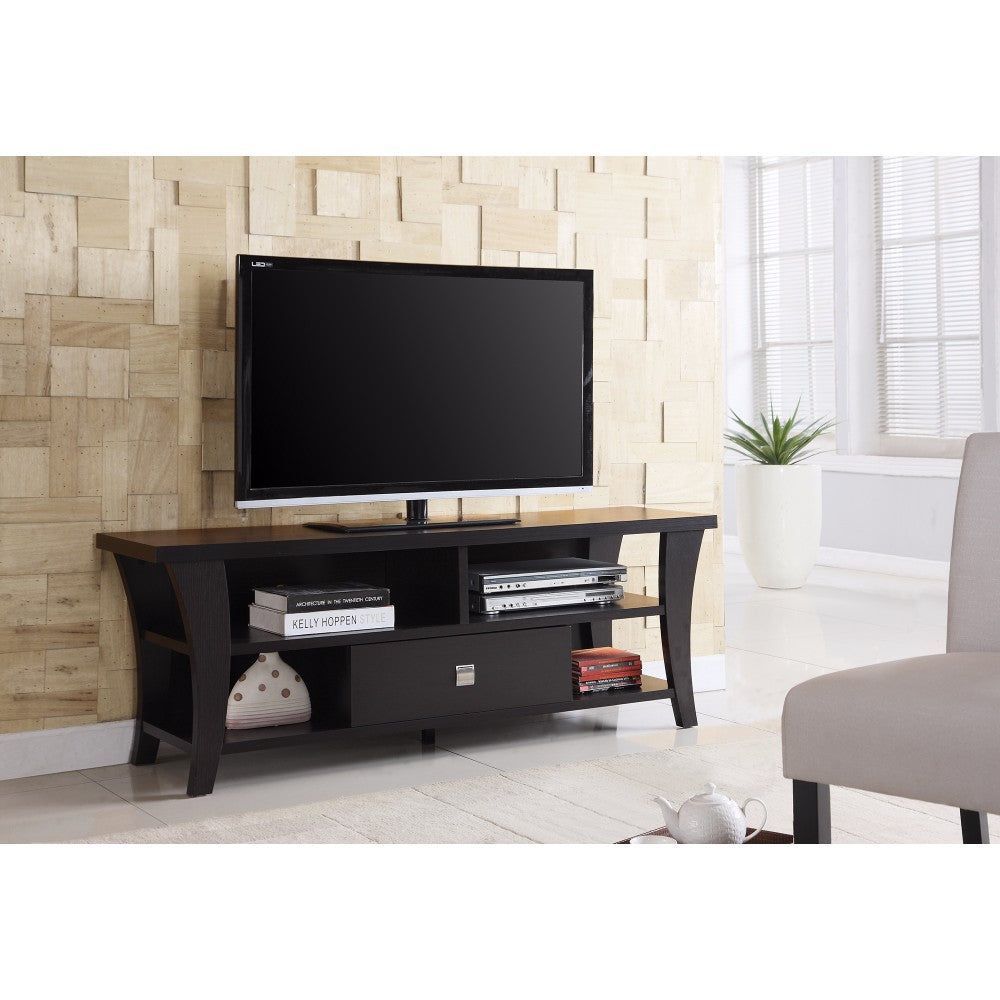 Benzara Attractive Transitional Style Tv Console, Brown | Tv Console ... throughout Benzara Bm158717 Transitional Style Smart Looking Tv Stand, Black