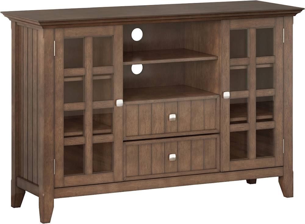 Best Buy: Acadian Solid Wood 53 Inch Wide Transitional Tv Media Stand ... inside Acadian Solid Wood 60 Inch Wide Tv Media Stand In Black For Tvs Up To 65 Inches