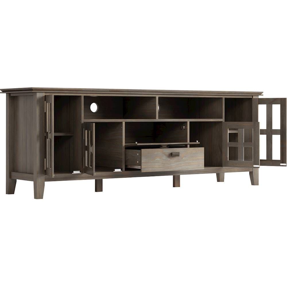 Best Buy: Artisan Solid Wood 72 Inch Wide Transitional Tv Media Stand ... inside Artisan Solid Wood Tall Tv Media Stand, Farmhouse Grey For Tvs Up To 60 Inches