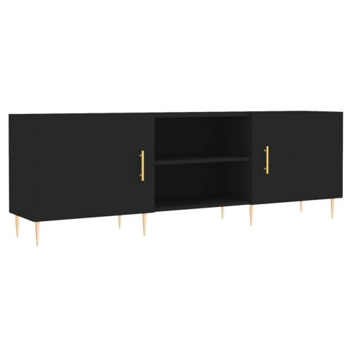 (Black) Vidaxl Tv Cabinet Tv Console Sideboard Media Console White ... regarding Vidaxl Tv Stand Tv Console Sideboard Tv Unit High Gloss Black Engineered Wood