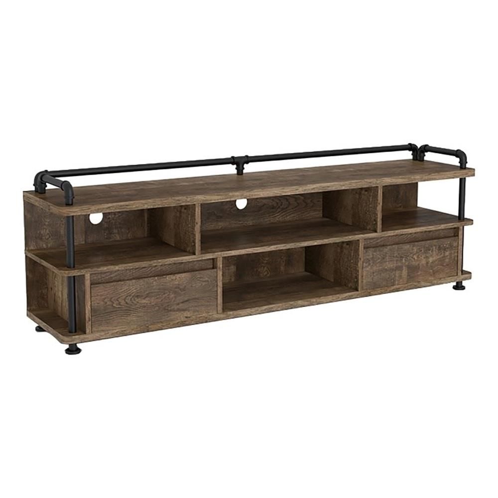 Bowery Hill Transitional Wood Multi-Storage Tv Stand For Tvs Up To 70 ... inside The Art of Blending Classic and Contemporary Design Elements
