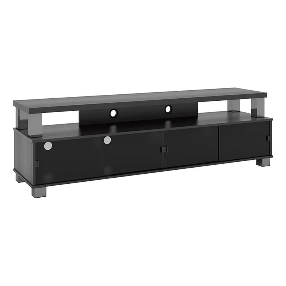 Bowery Hill Transitional Wood Tv Stand For Tvs Up To 75" In Ravenwood ... with The Art of Blending Classic and Contemporary Design Elements