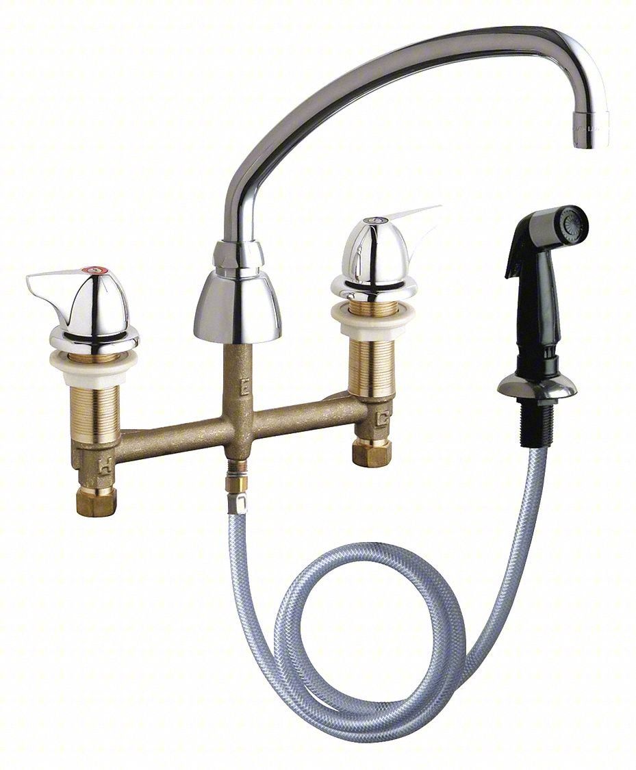 Chicago Faucets, 2.2 Gpm Flow Rate, Concealed Sink Hot And Cold Water ... inside Comparing Concealed vs Traditional Faucet Styles in Bathroom Design