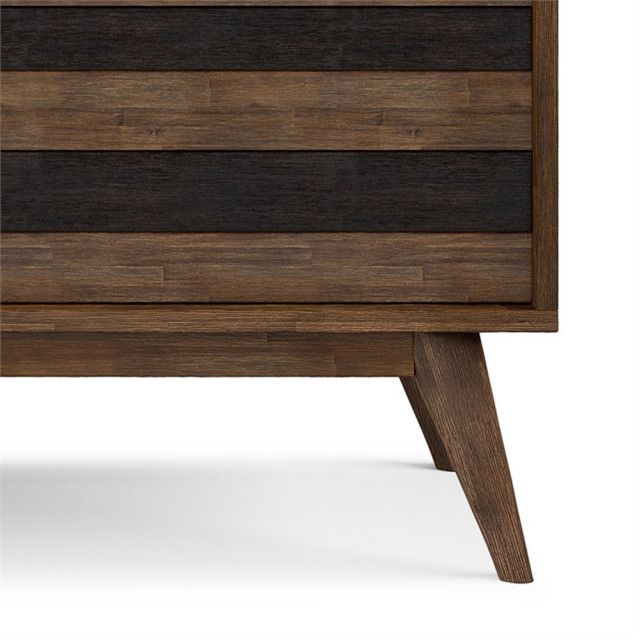 Clarkson Solid Wood 54" Wide Tv Media Stand In Rustic Natural Aged ... pertaining to Clarkson Wood 60" Wd Mid Century Design Tv Media Stand In Natural Aged Brown