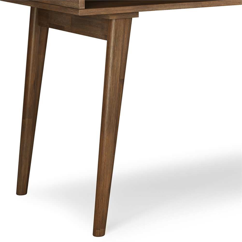 Clarkson Solid Wood 60" Wd Desk With Side Drawers In Rustic Natural ... regarding Creating Cohesion with Built-in Media Solutions in Contemporary Homes