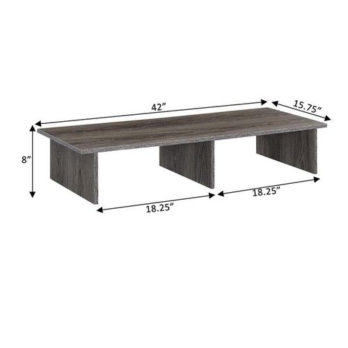 Convenience Concepts Designs2Go Large Tv/Monitor Riser In Dark Gray ... for Convenience Concepts Designs2Go Large Tv/Monitor Riser In Light Gray Wood Finish