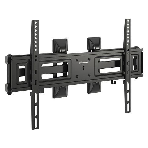 Corliving Black Heavy-Duty Steel Full Motion Corner Tv Wall Mount - Up ... with Comparing wall mount options for optimal television placement and safety