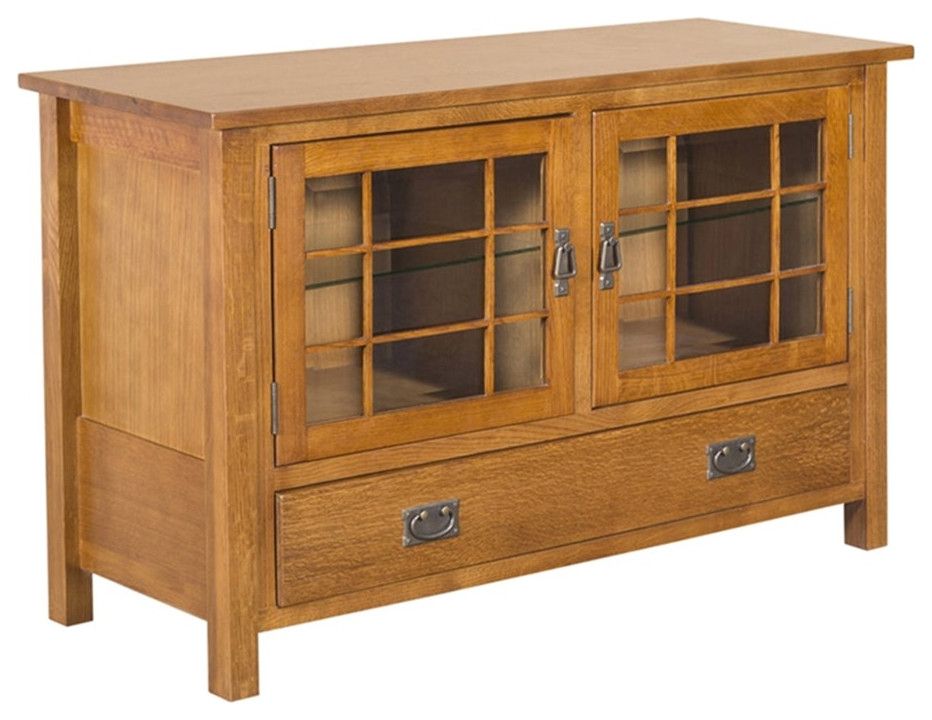 Crafters And Weavers Arts And Crafts Wood Tv Stand For Tvs Up To 48&amp;quot; In ... with regard to Mastering the Art of Cherry Wood TV Stand Construction for Home Entertainment