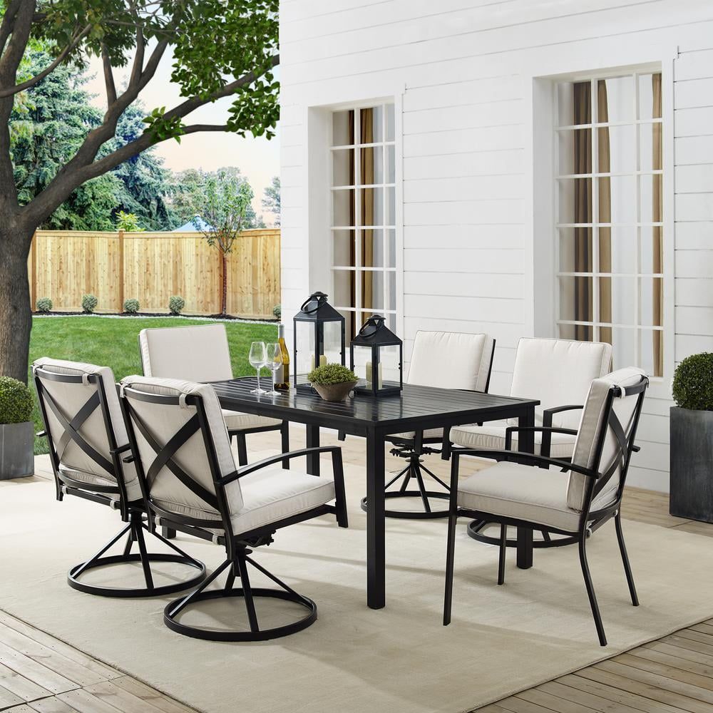 Crosley Furniture Kaplan 7Pc Outdoor Dining Set In Oil Rubbed Bronze ... throughout Designing outdoor spaces with timeless elegance