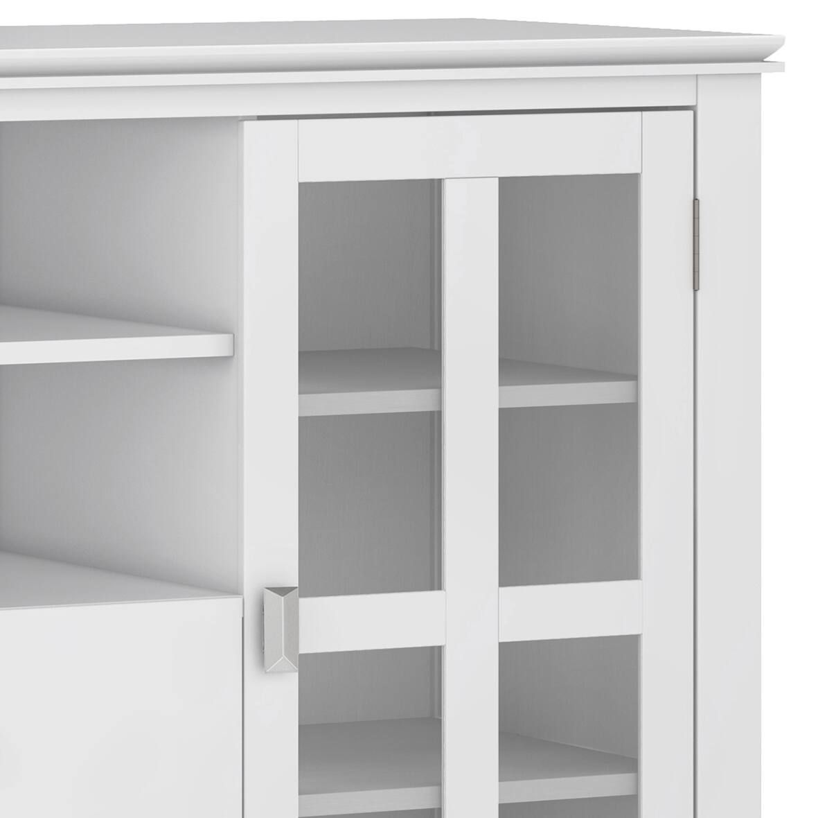 Customer Reviews: Simpli Home Artisan Solid Wood Tall Tv Media Stand ... throughout Artisan Solid Wood Tall Tv Media Stand, White For Tvs Up To 60 Inches