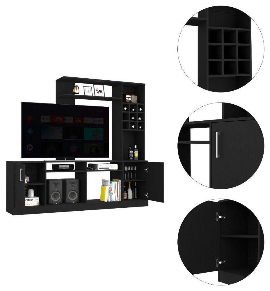 Depot E-Shop King Entertainment Center, Two-Door Cabinet, Storage ... in Depot E-Shop King Entertainment Center, Two-Door Cabinet, Storage Spaces